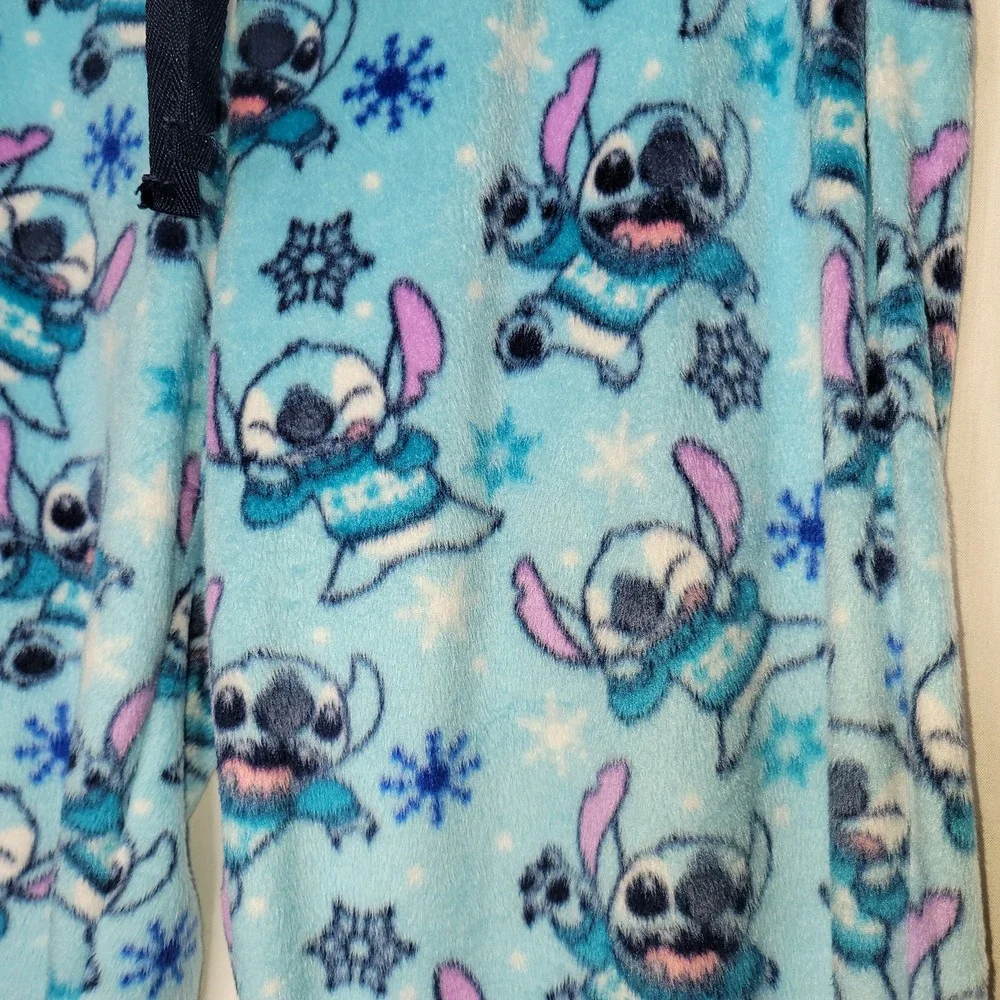Disney Stitch Winter Snowflake Fleece Pajama Pants/Joggers - Picture 3 of 4